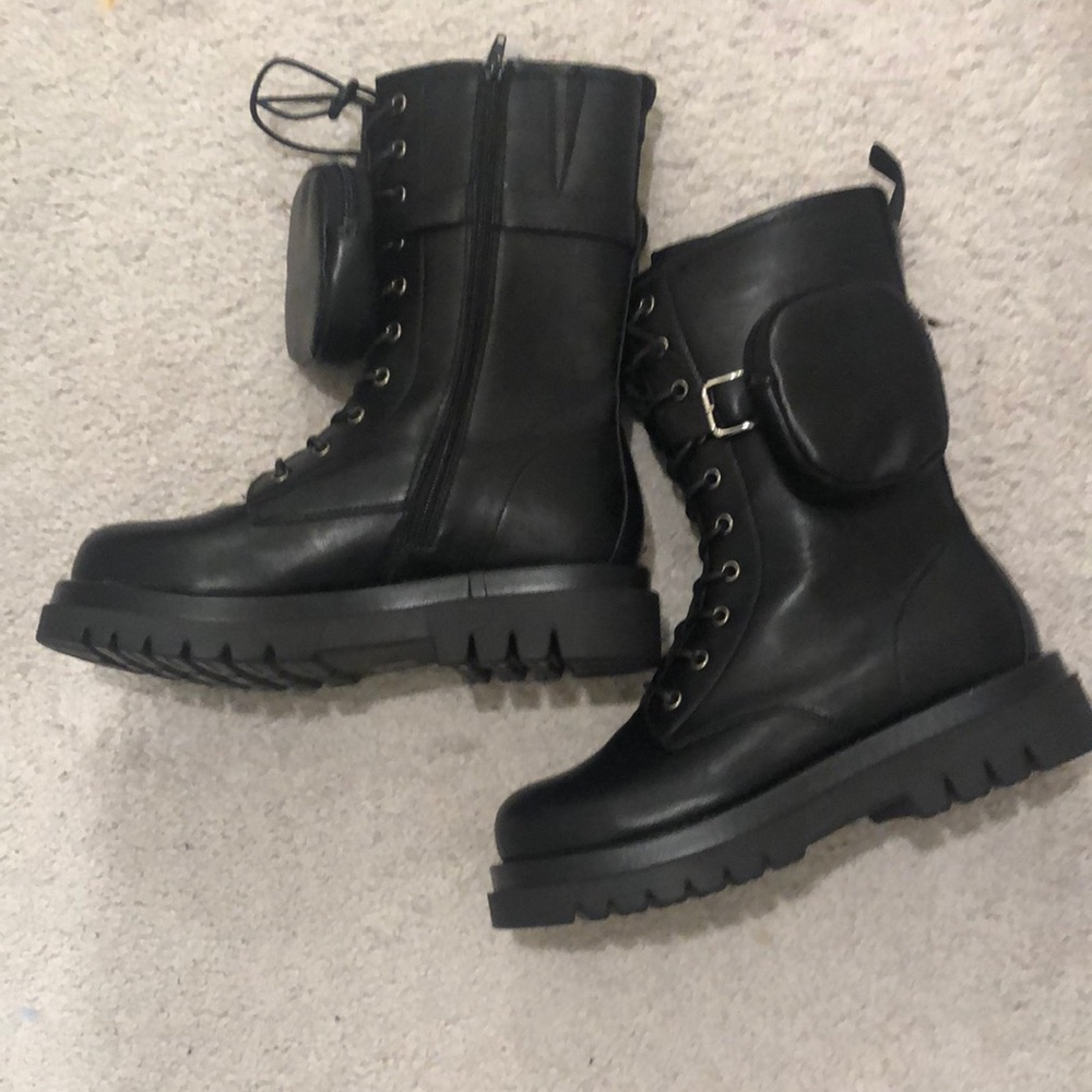 NWT Truffle Collection Biker Boots With Pockets in Wide
